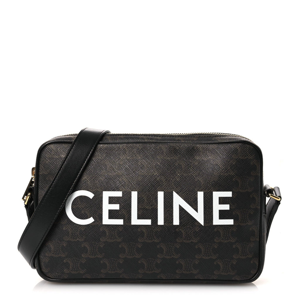 Triomphe Canvas Medium Messenger Bag Black
