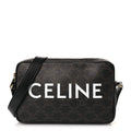 Triomphe Canvas Medium Messenger Bag Black