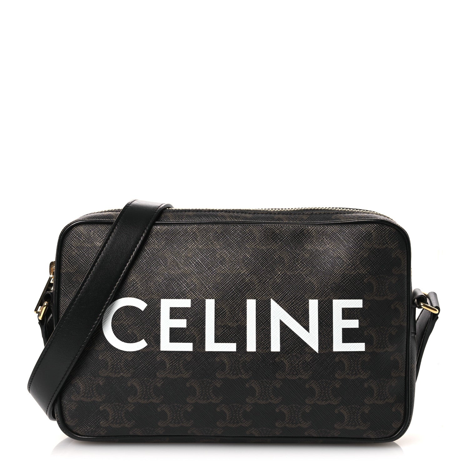 Triomphe Canvas Medium Messenger Bag Black