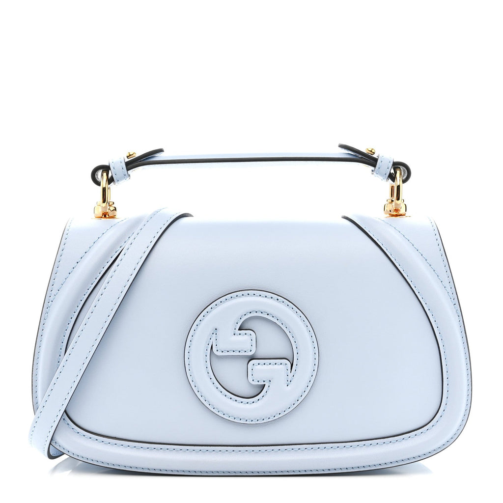 Roxy Calfskin Medium Blondie Top Handle Bag Cloudy Blue