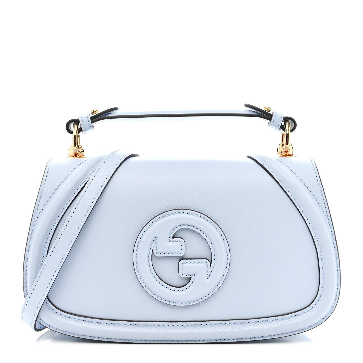 Roxy Calfskin Medium Blondie Top Handle Bag Cloudy Blue