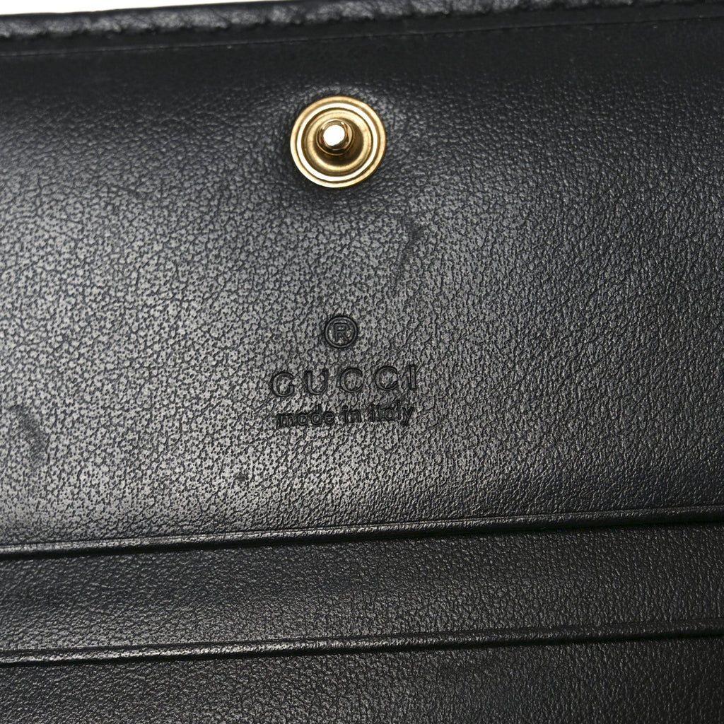 Calfskin Matelasse GG Marmont  Case Wallet Black