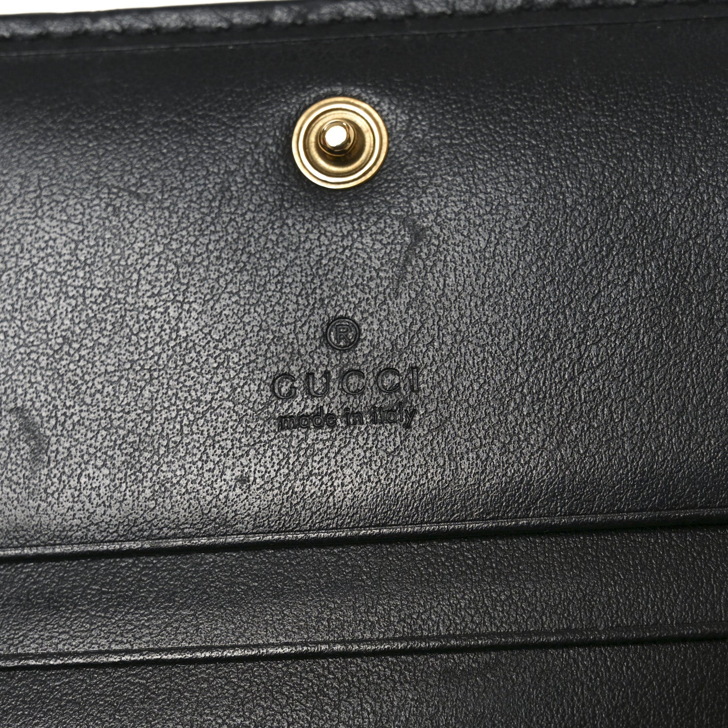Calfskin Matelasse GG Marmont  Case Wallet Black