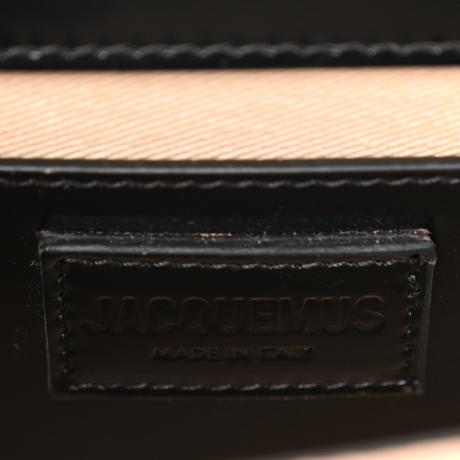 Raffia Smooth Calfskin Le Grand Bambino Natural Dark Brown