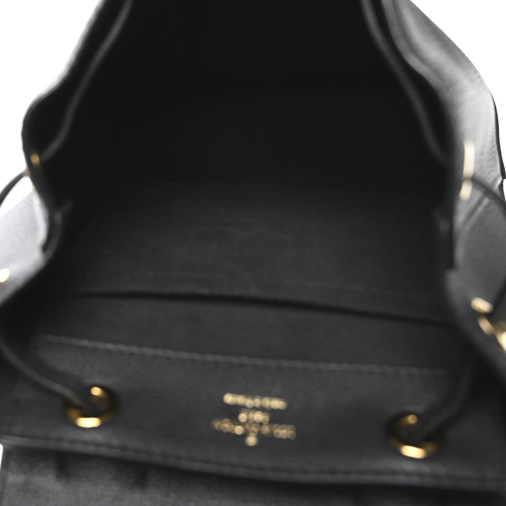 Calfskin Lockme Mini Backpack Black