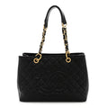 Caviar Quilted Grand Shopping Tote GST Black