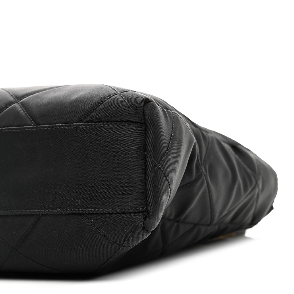 Re-Nylon Impuntu Quilted Re-Edition 1995 Chaine Small Tote Bag Black