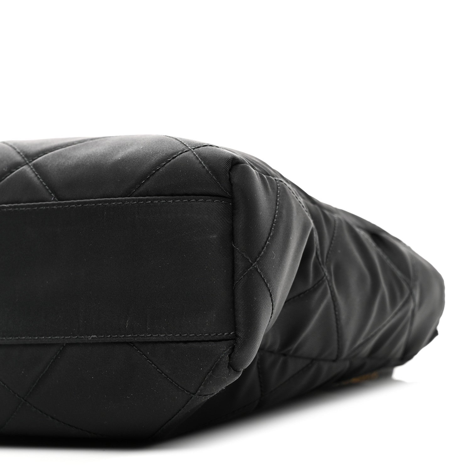 Re-Nylon Impuntu Quilted Re-Edition 1995 Chaine Small Tote Bag Black