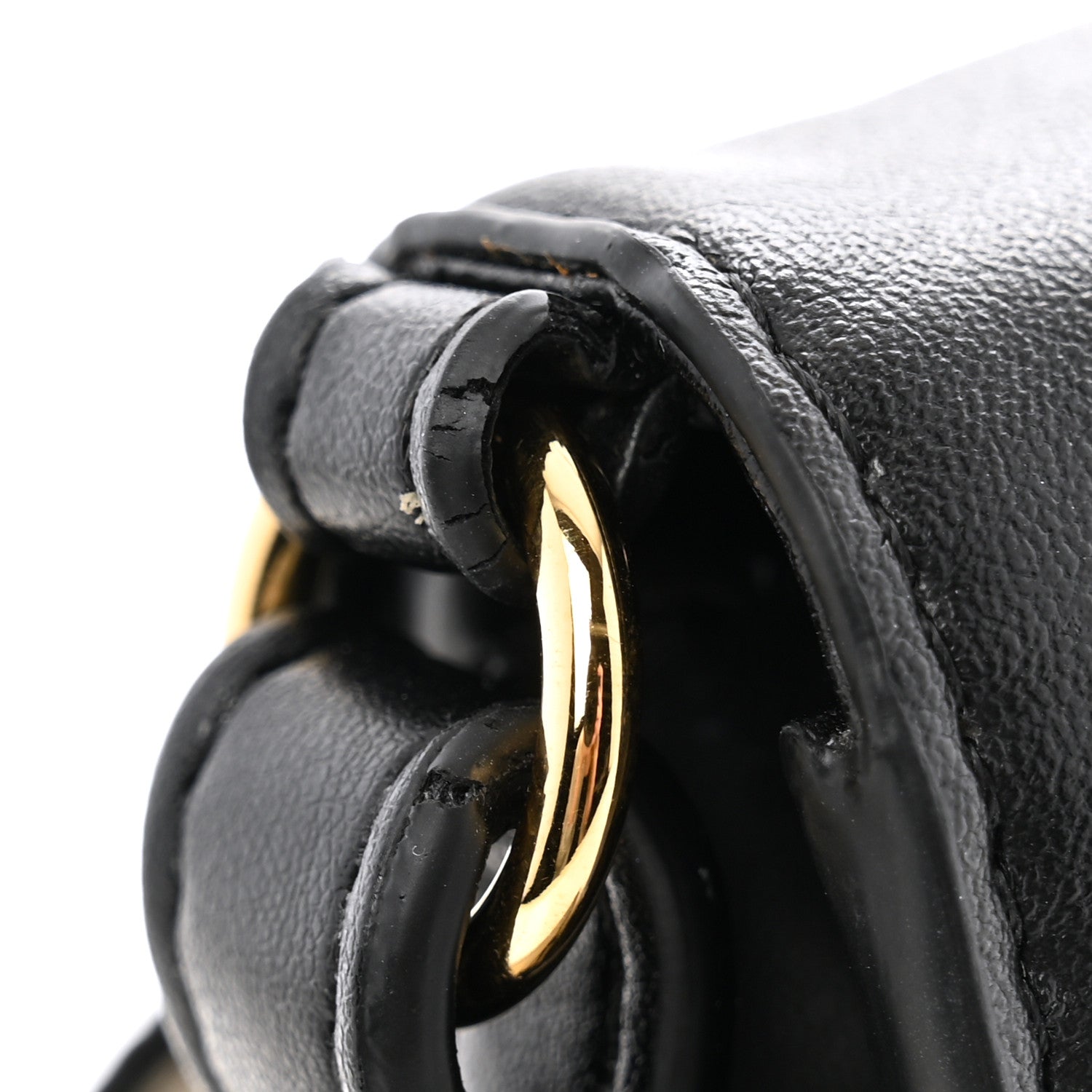 Eco Alter Nappa Perforated Logo Mini Crossbody Bag Black