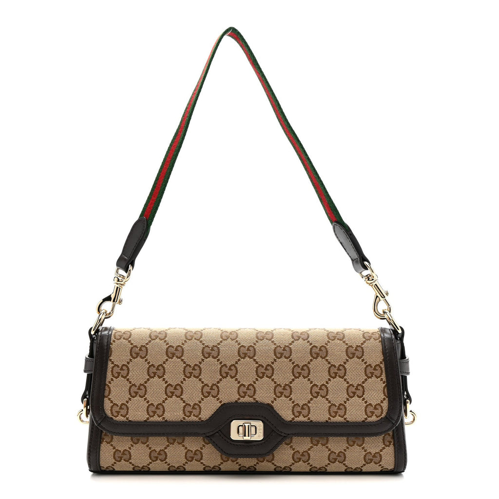 GG Monogram Small Luce Shoulder Bag Beige Ebony