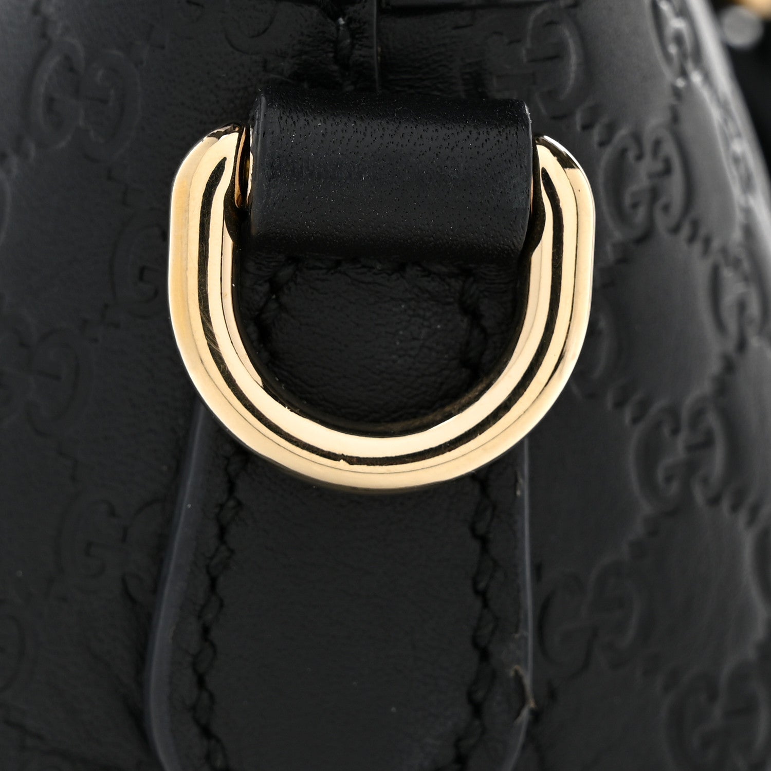 Soft Microguccissima Dome Satchel Black