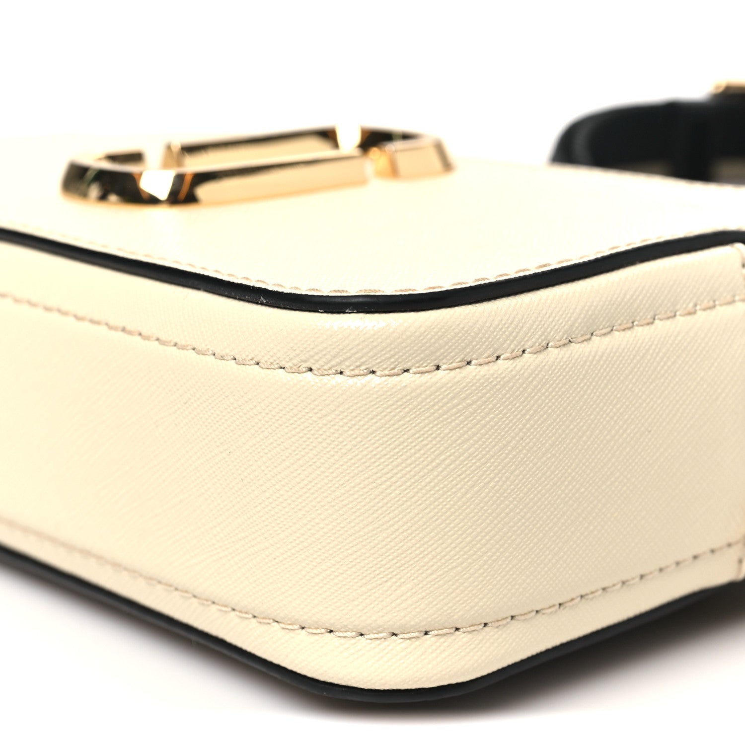 Saffiano Small Snapshot Camera Bag Cloud White Multicolor
