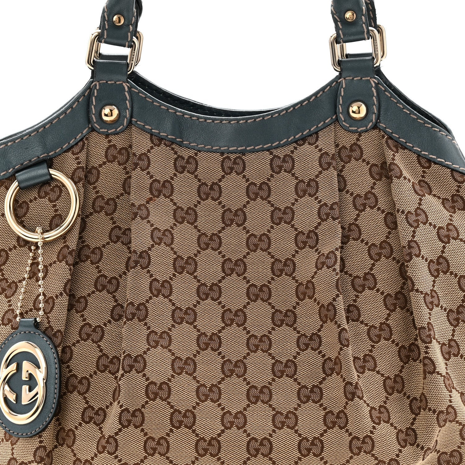 Monogram Medium Sukey Tote Metallic Blue