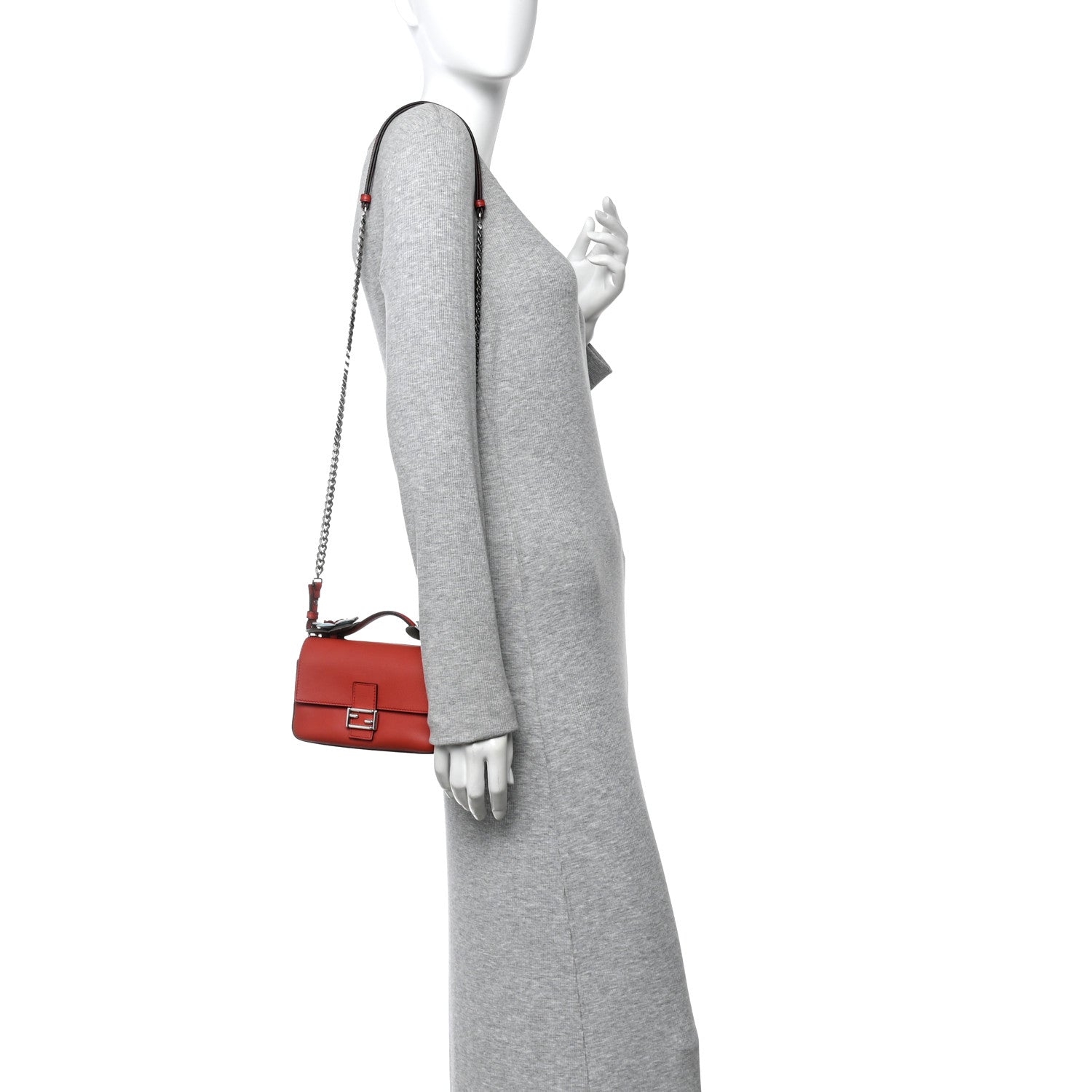 Vitello Dolce Flowerland Bi-Color Studded Micro Double Baguette Bloody Mary Carbone