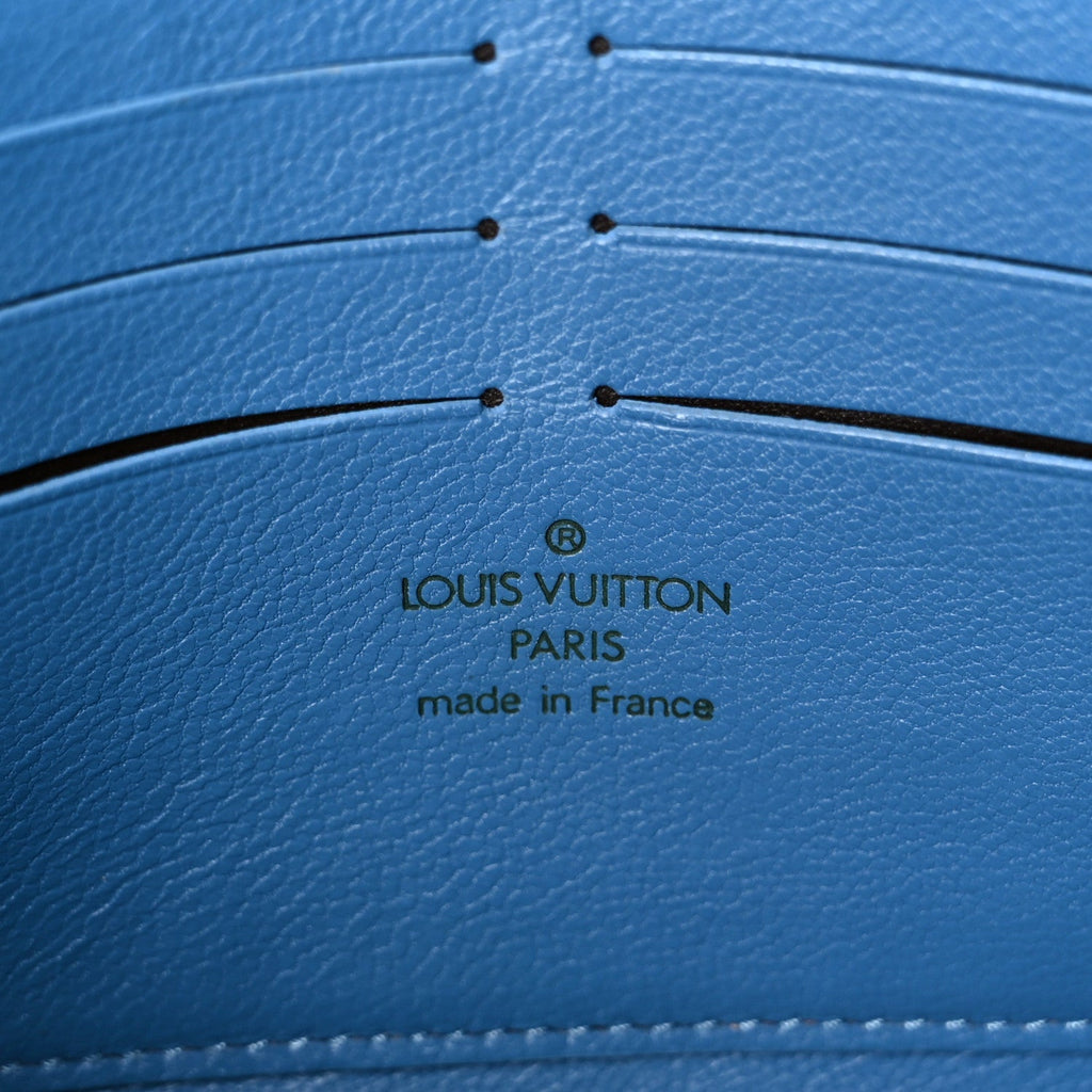 Crocodile Twist Chain Wallet Bleuet