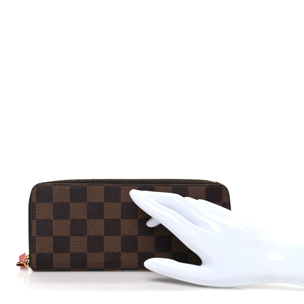 Damier Ebene Clemence Wallet Cherry