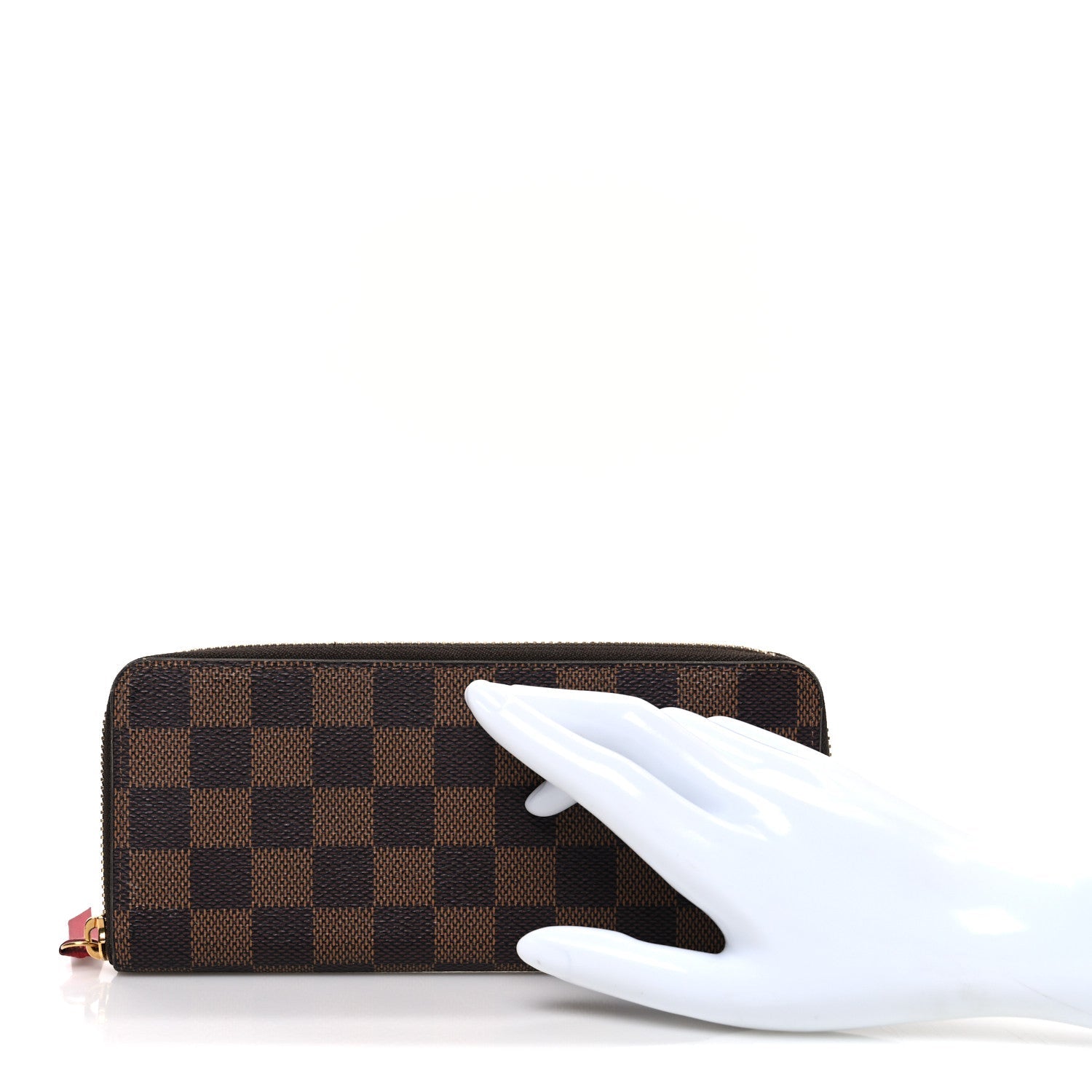 Damier Ebene Clemence Wallet Cherry