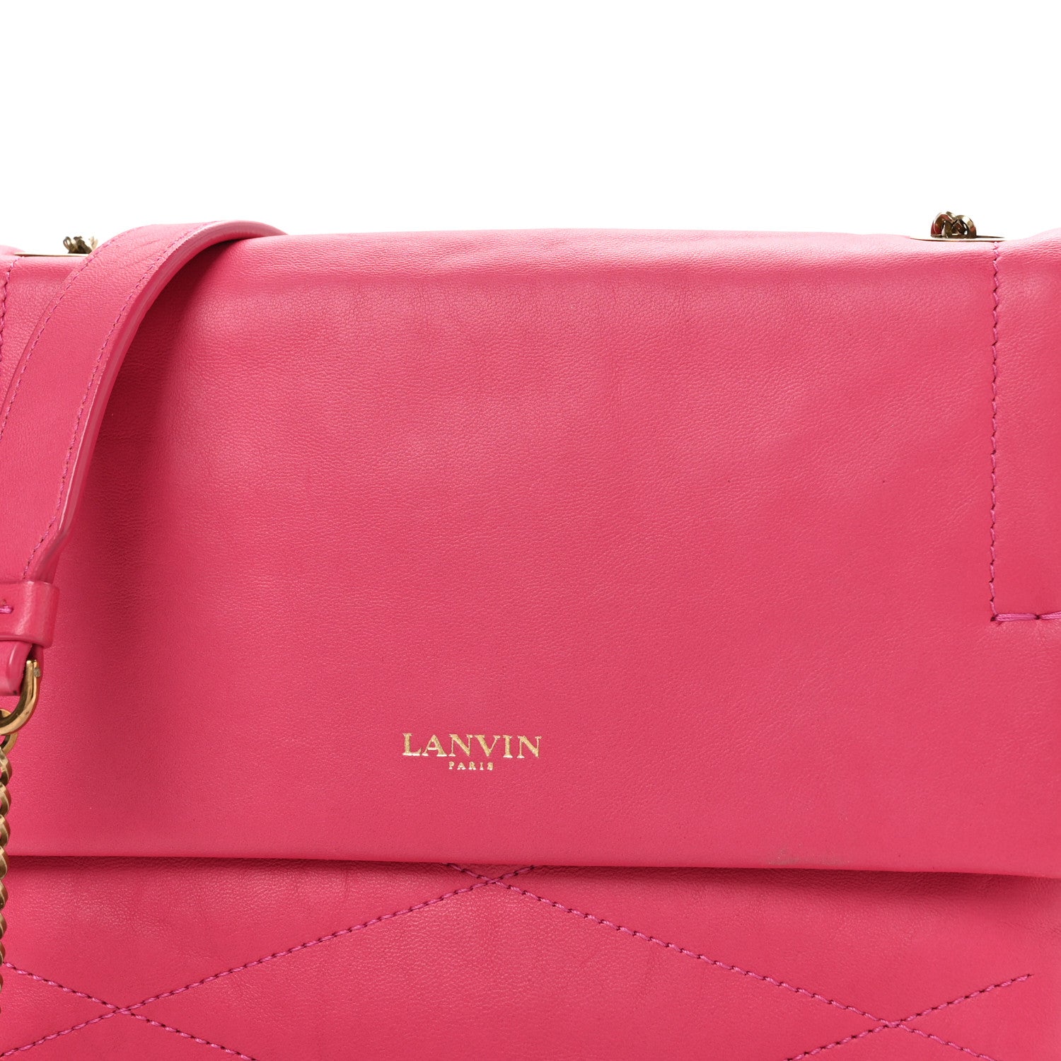 Lambskin Quilted Mini Sugar Flap Shoulder Bag Fuchsia
