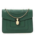 Calfskin Small Serpenti Forever Snake Strap Crossbody Bag Emerald Green