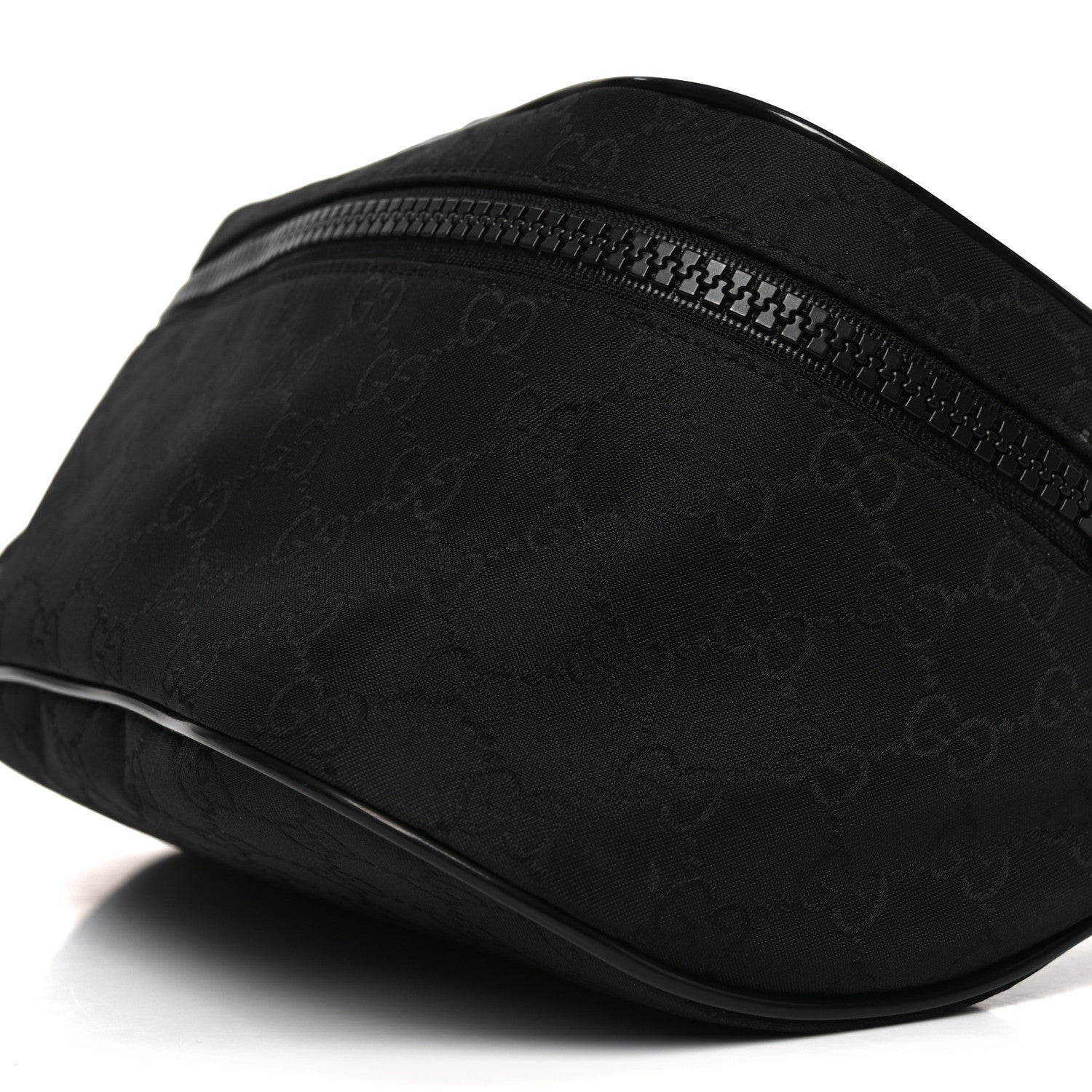 Nylon Monogram Fanny Pack Belt Bag Black