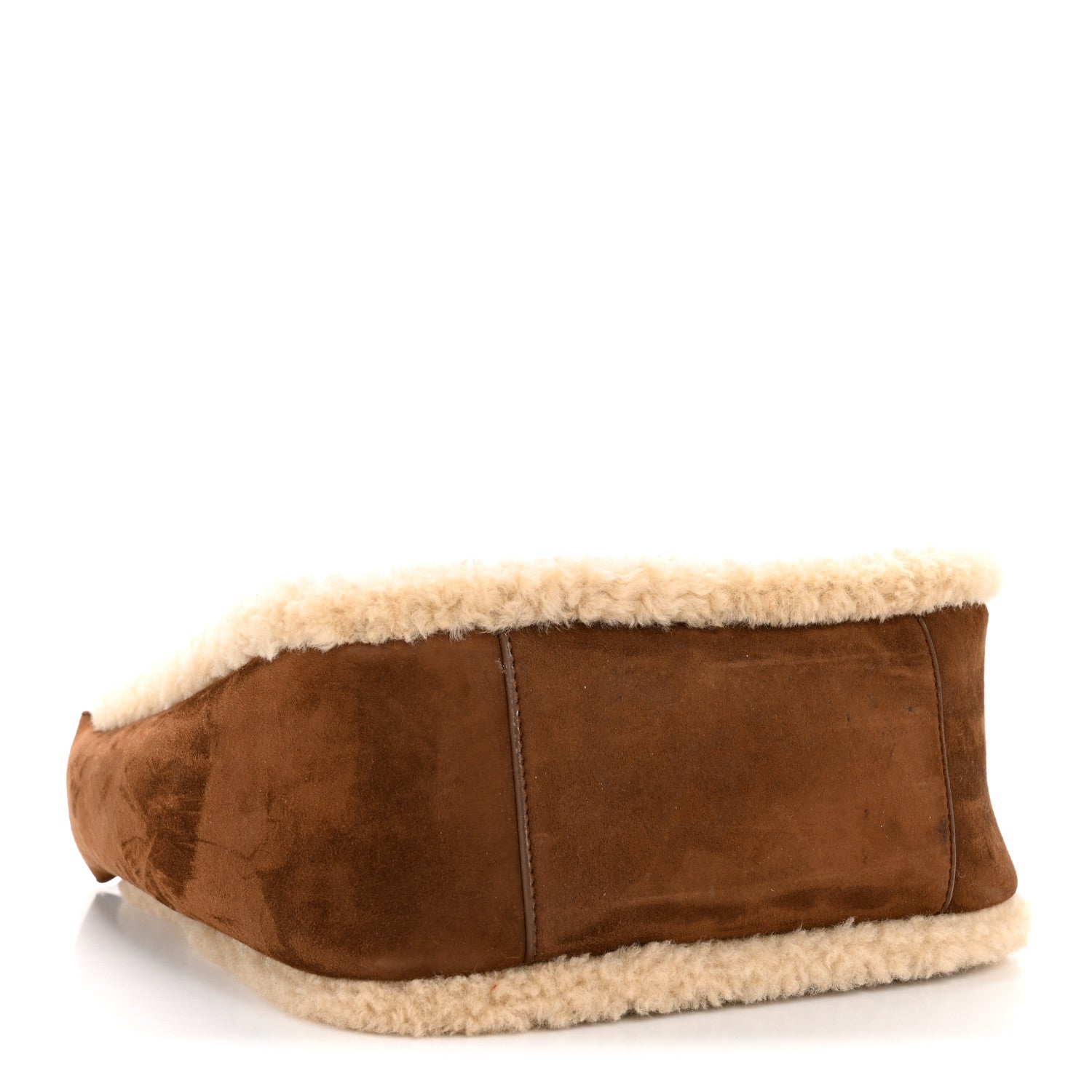 Suede Shearling Small Le 5 A 7 Soft Hobo  Dark Sigaro Natural Beige