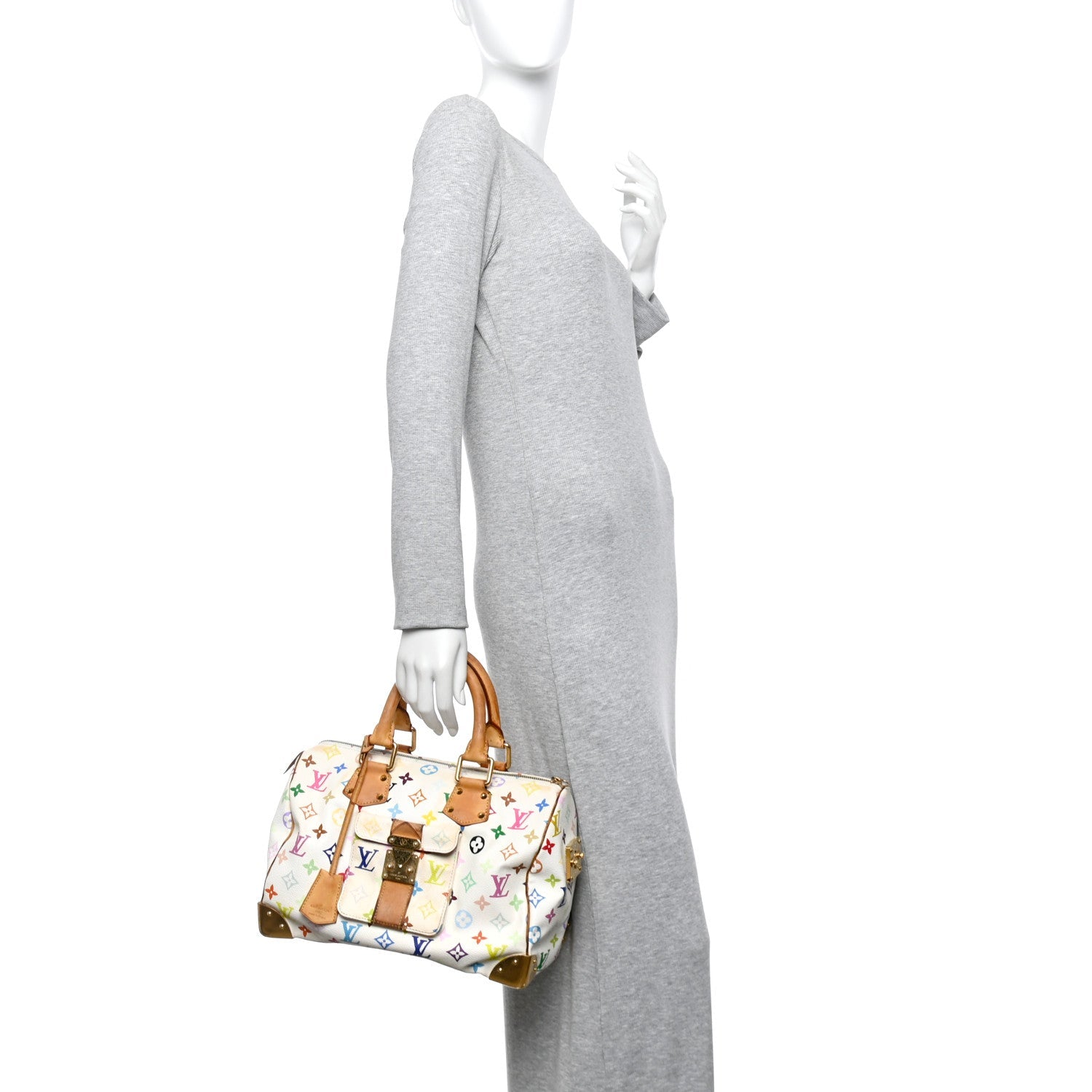 Monogram Multicolor Speedy 30 White