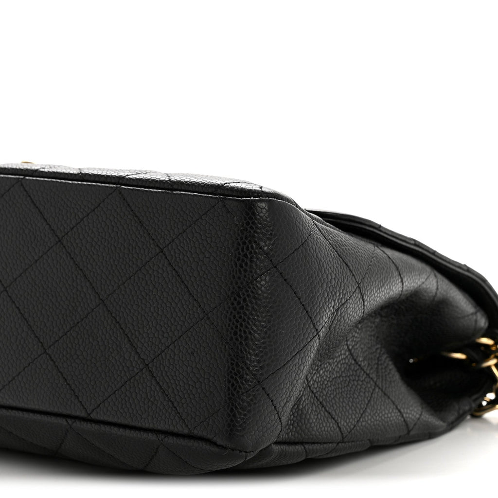 Caviar Quilted Jumbo Single Flap Black