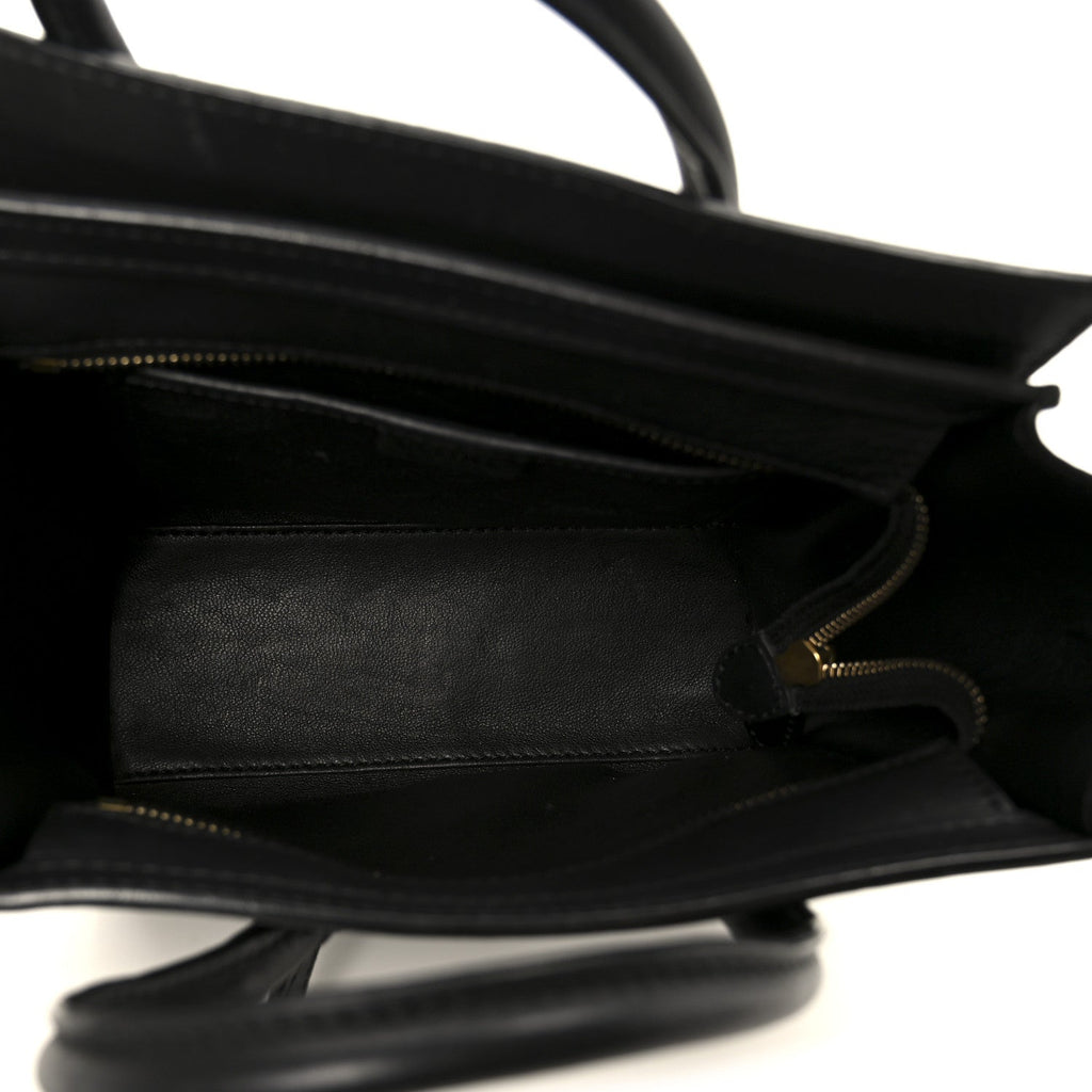 Smooth Calfskin Nano Luggage Black