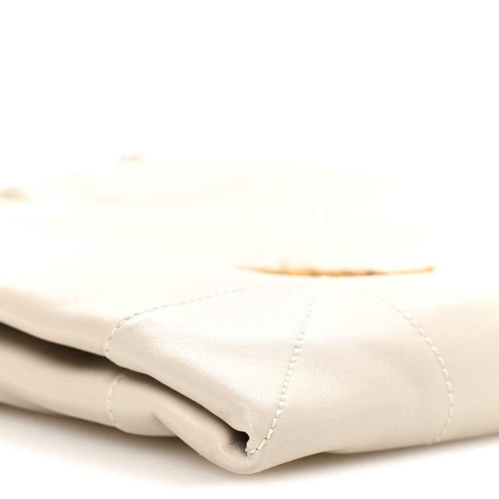 Lambskin Matelasse Monogram Medium Jamie 4.3 Pochon Blanc Vintage
