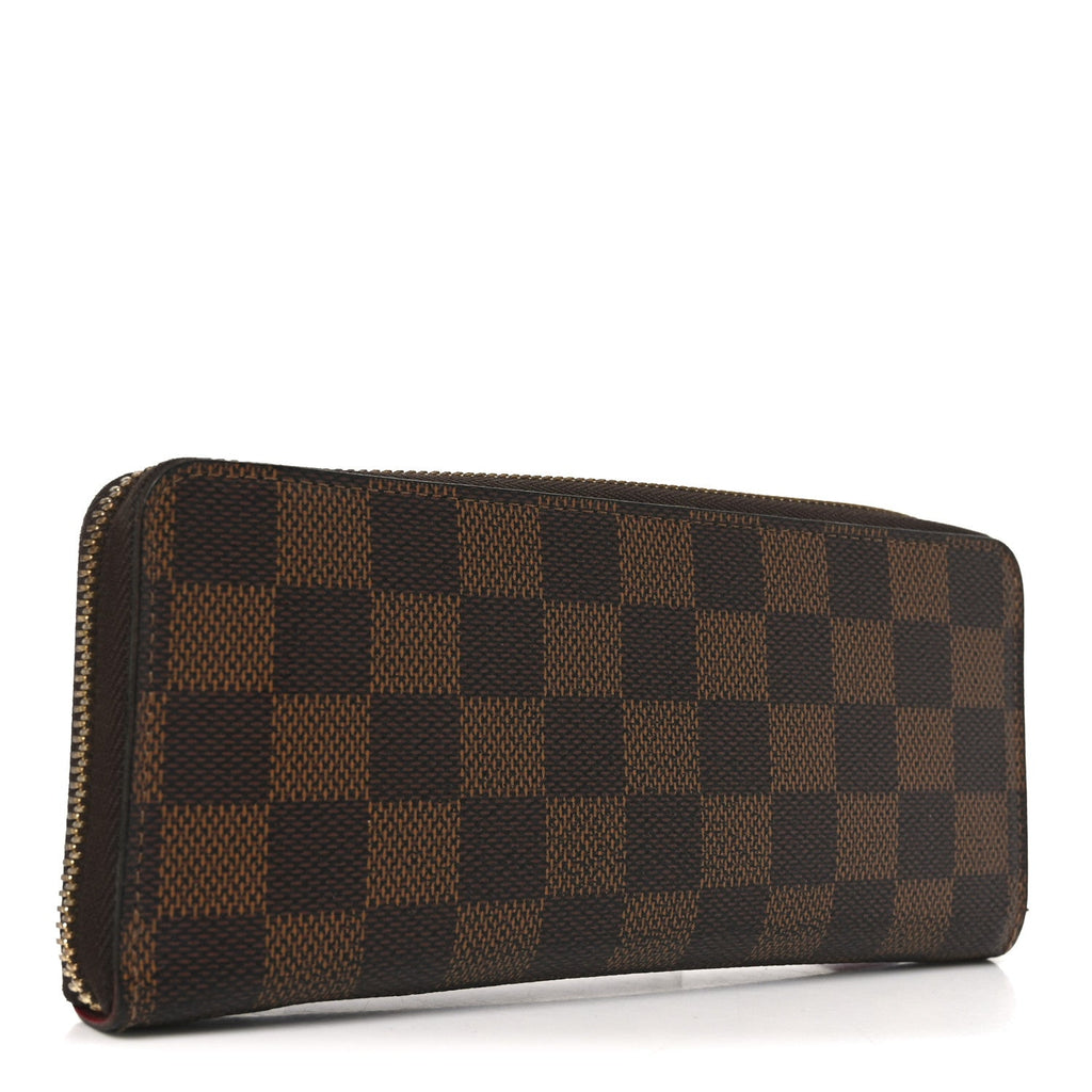 Damier Ebene Clemence Wallet Cherry