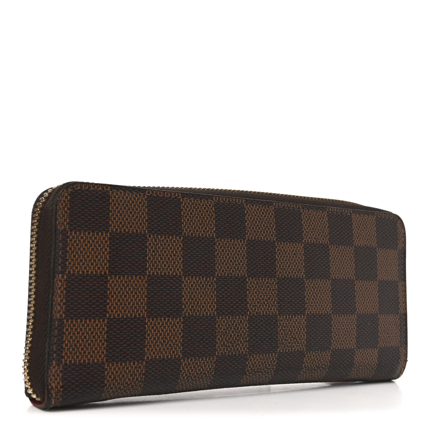 Damier Ebene Clemence Wallet Cherry
