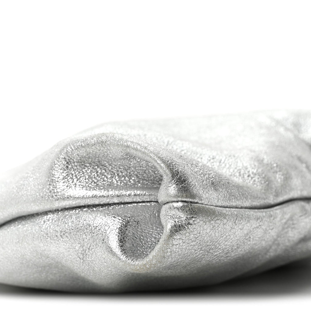 Metallic Goatskin Callie Mea Tassel Silver