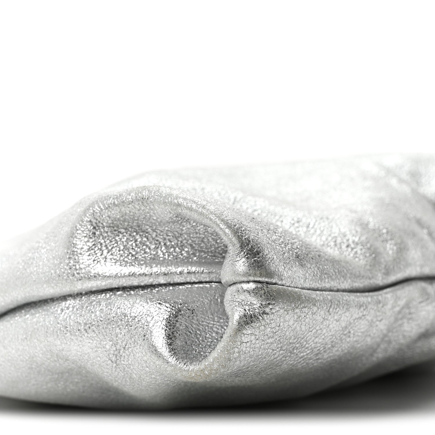 Metallic Goatskin Callie Mea Tassel Silver