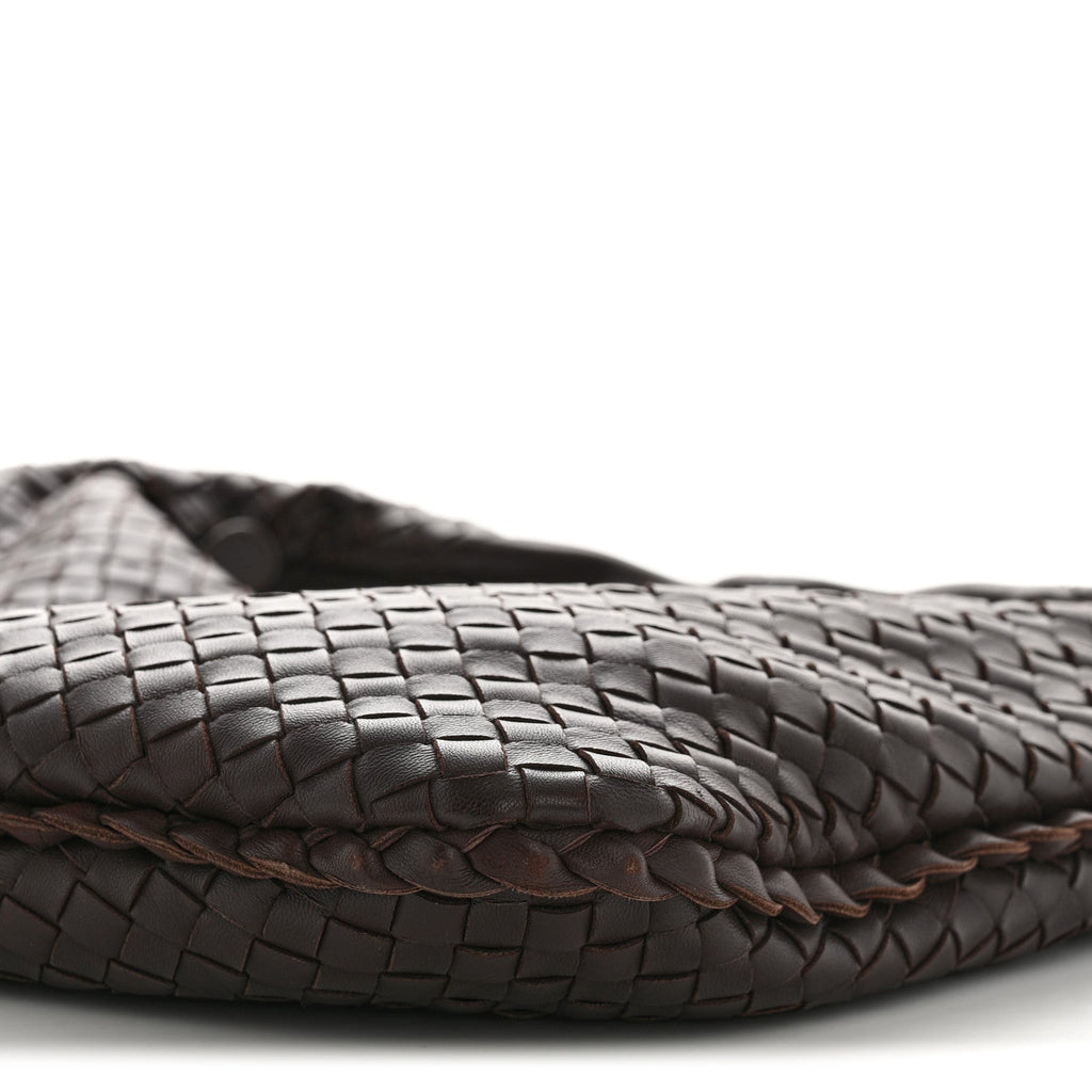 Nappa Intrecciato Medium Veneta Hobo Ebano