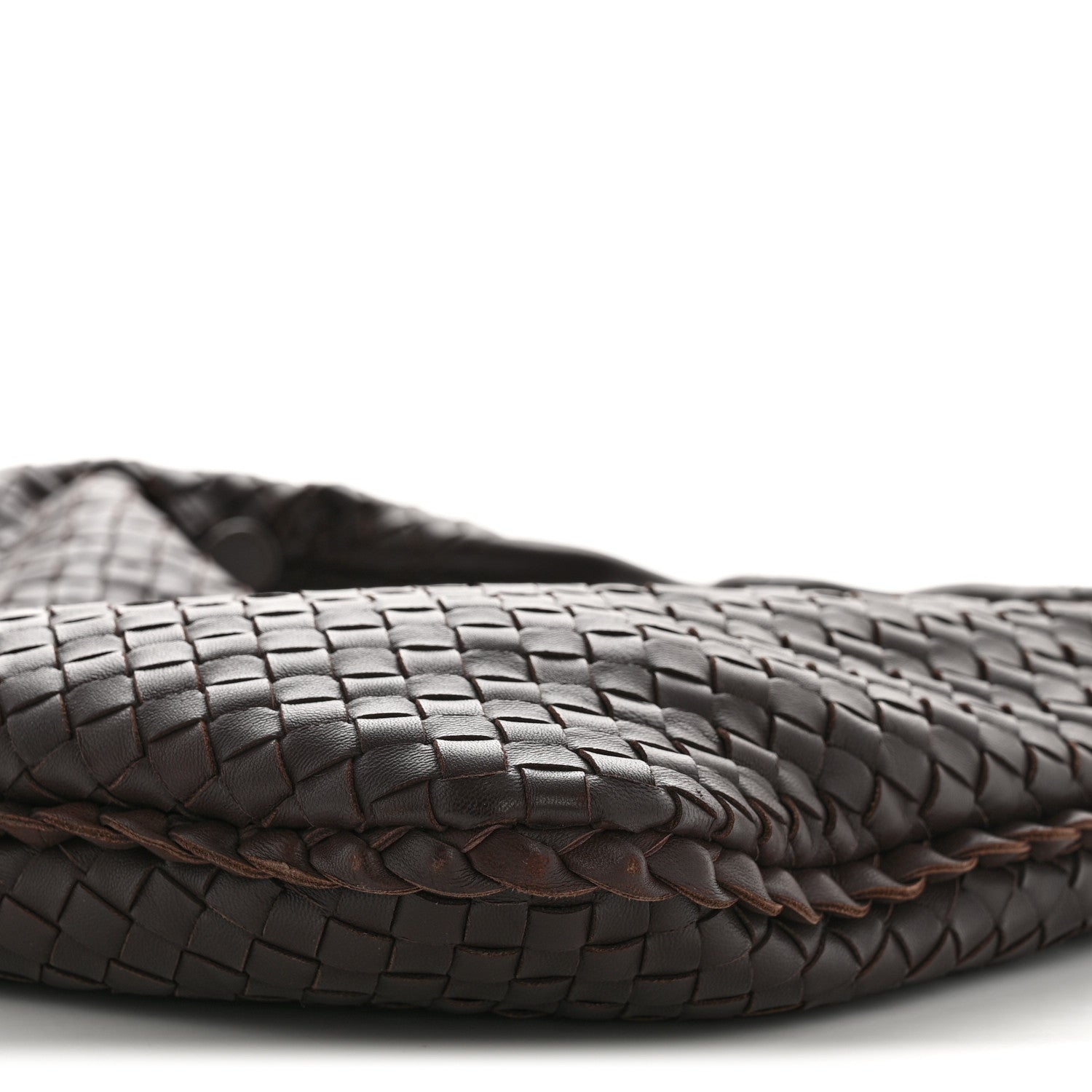 Nappa Intrecciato Medium Veneta Hobo Ebano