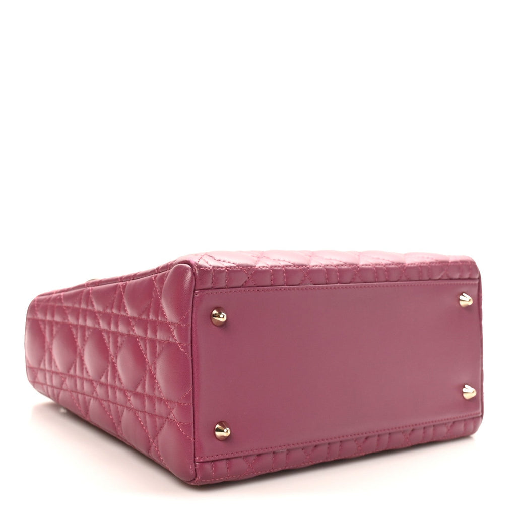 Lambskin Cannage Medium Lady Dior Purple