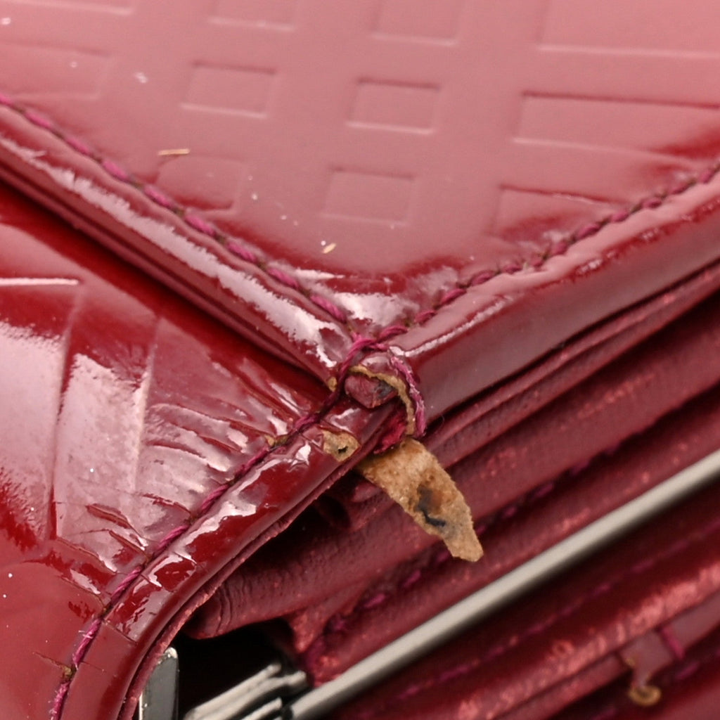Patent Calfskin Wallet Red