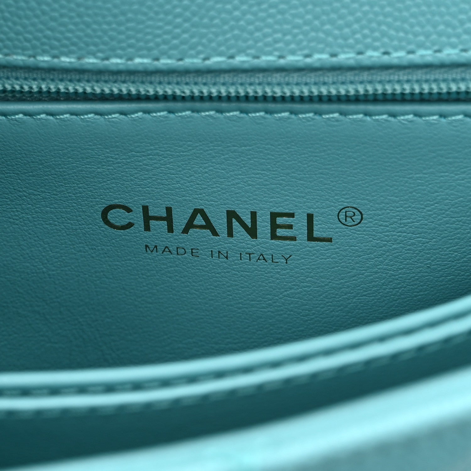Caviar Quilted Mini Coco Handle Flap Turquoise