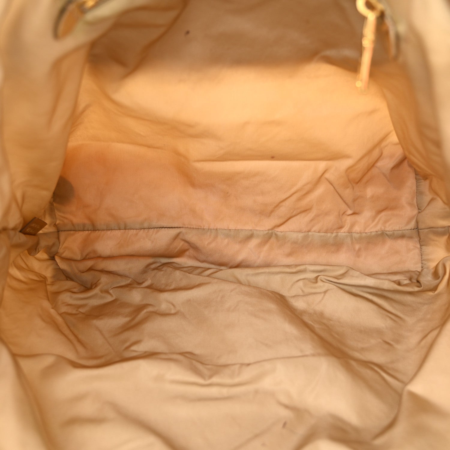 Tessuto Nylon Saffiano Shopping Tote White