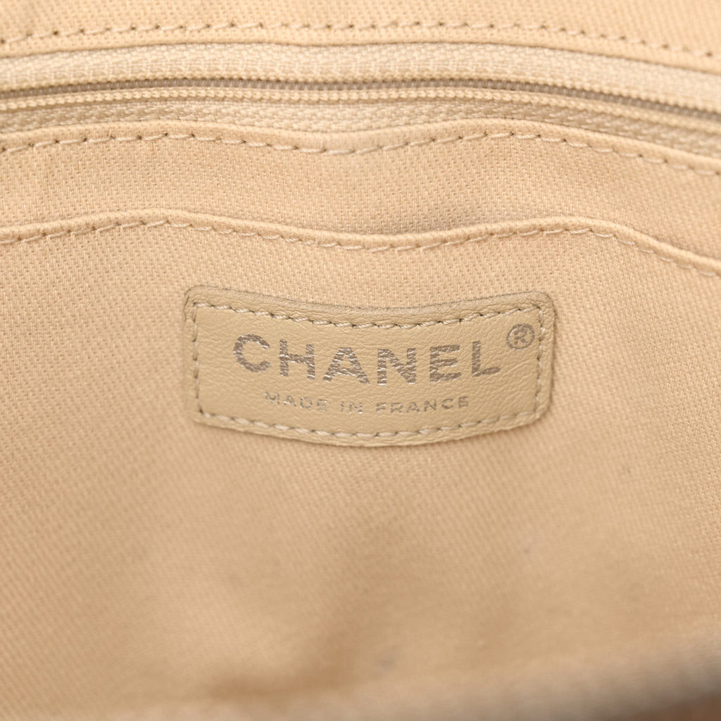Grained Vegetal Calfskin Small Urban Shopping Tote Beige