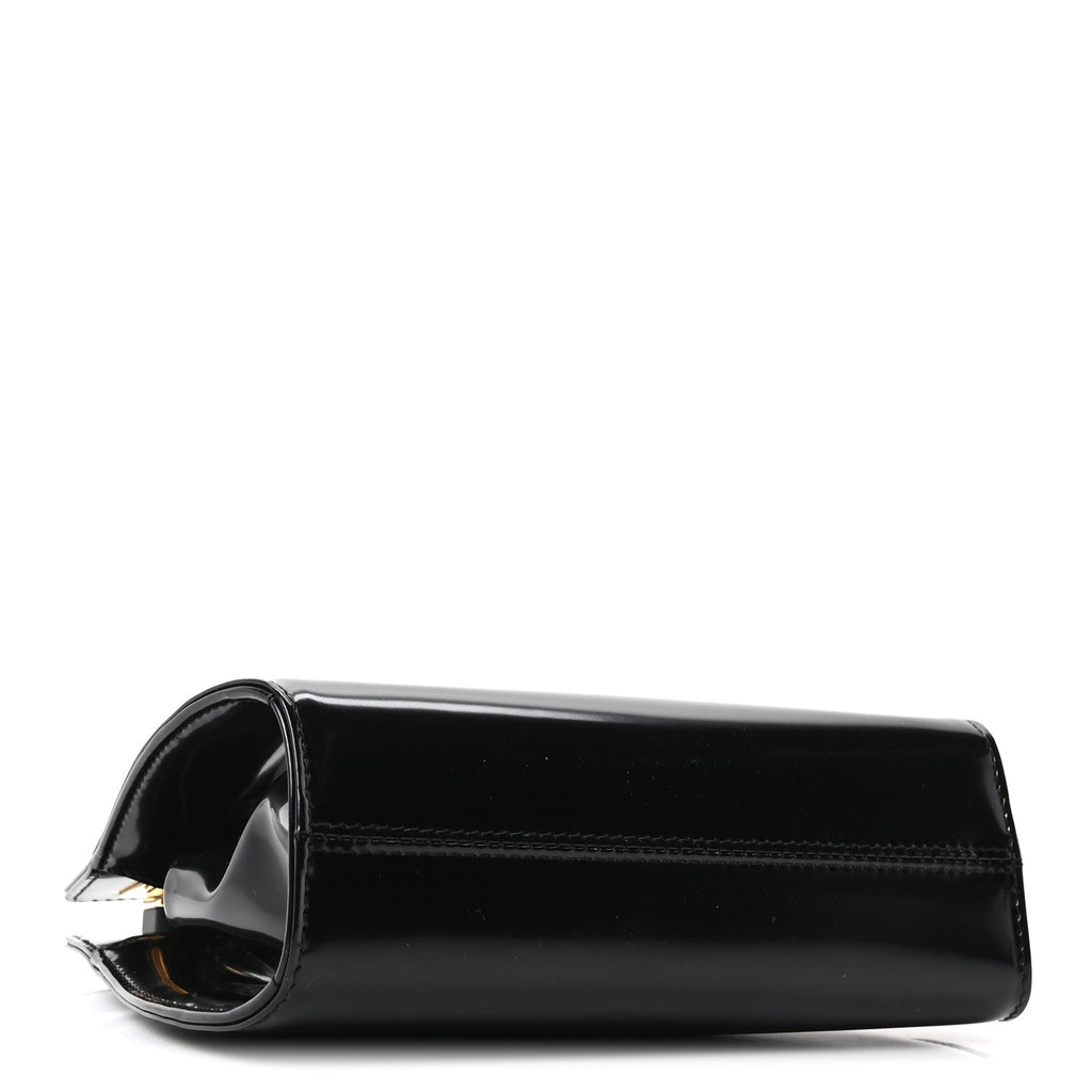 Brushed Calfskin Mini Wanda Top Handle Bag Black