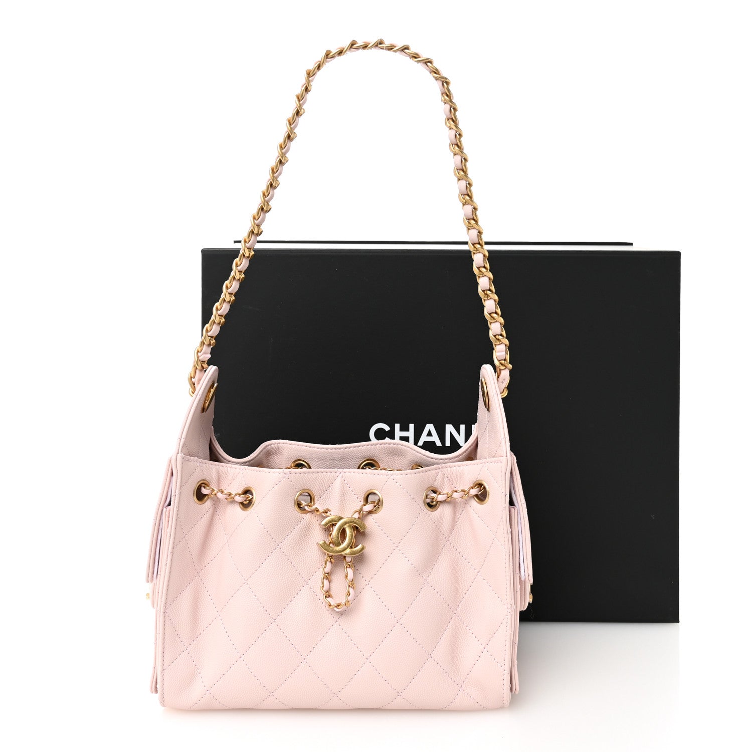 Caviar Quilted Mini Chanel 25 Handbag Light Pink