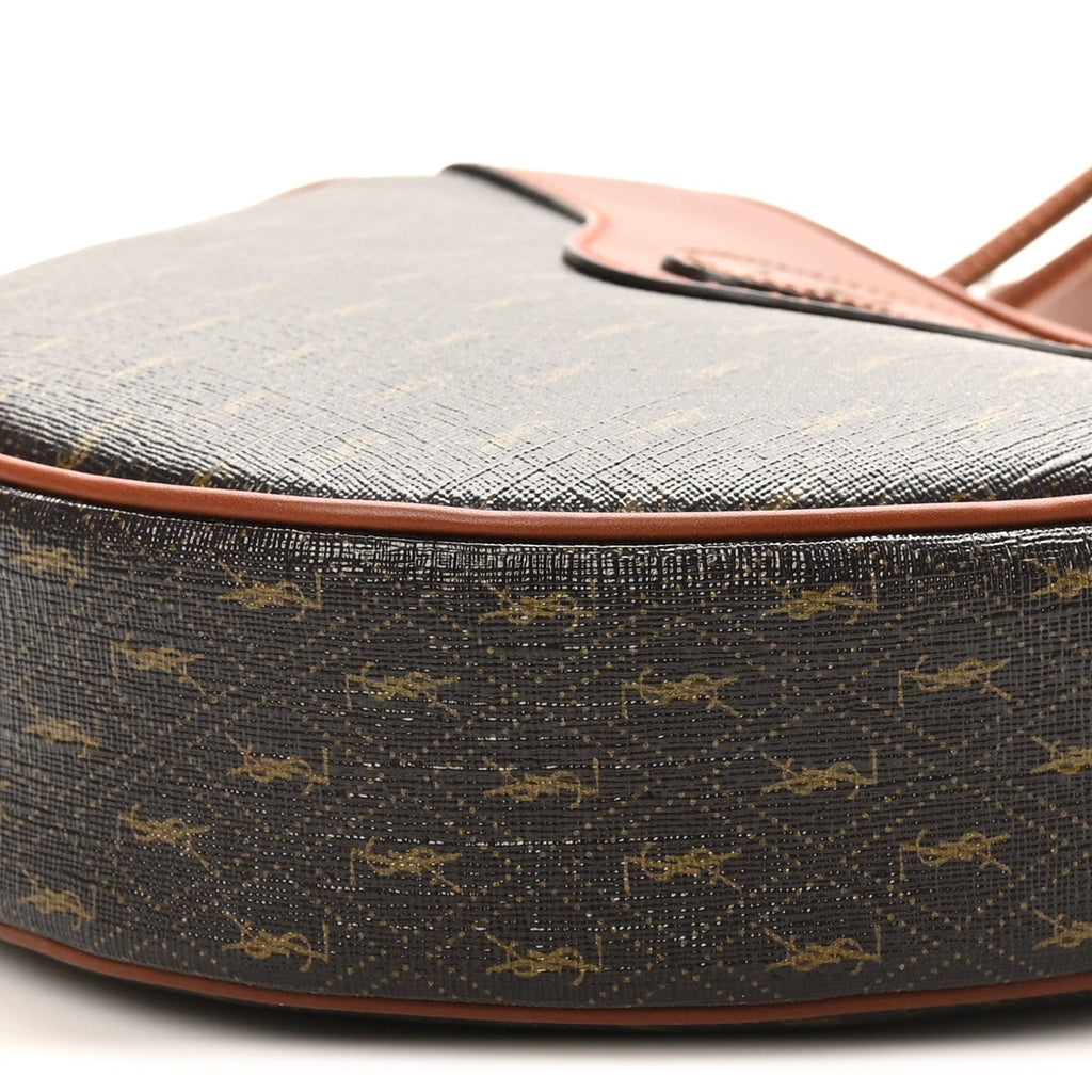Canvas Smooth Calfskin Le Monogramme Coeur Crossbody Chestnut