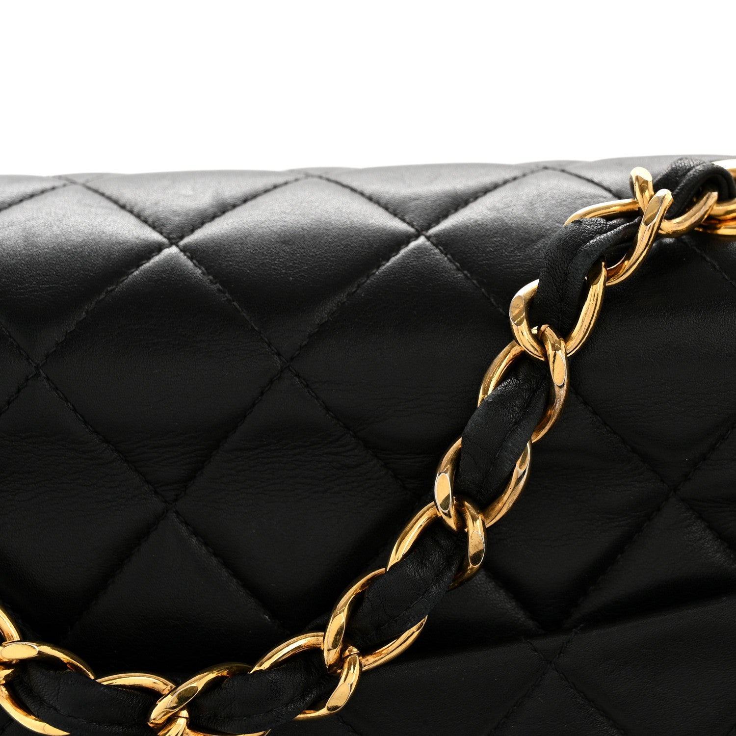 Lambskin Quilted XL Jumbo Single Flap Black