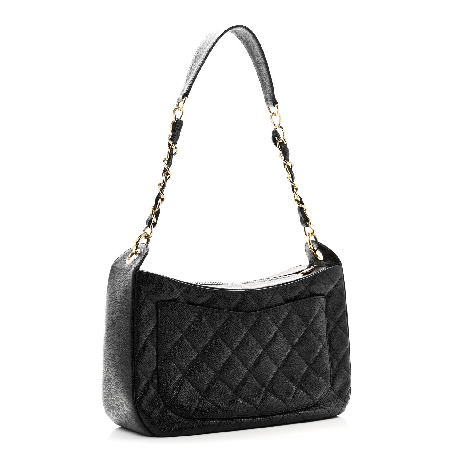 Caviar Quilted Timeless CC Shoulder Bag Black