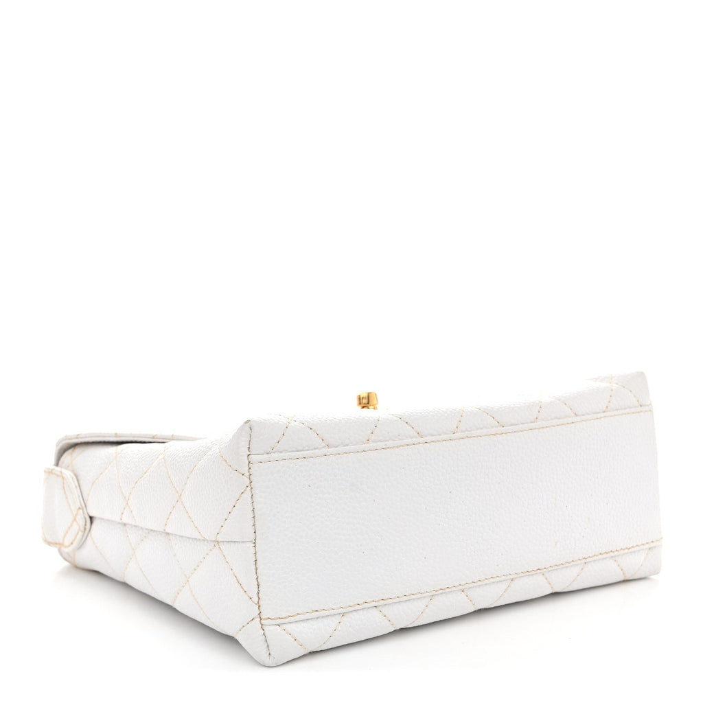 Caviar CC Shoulder Bag White