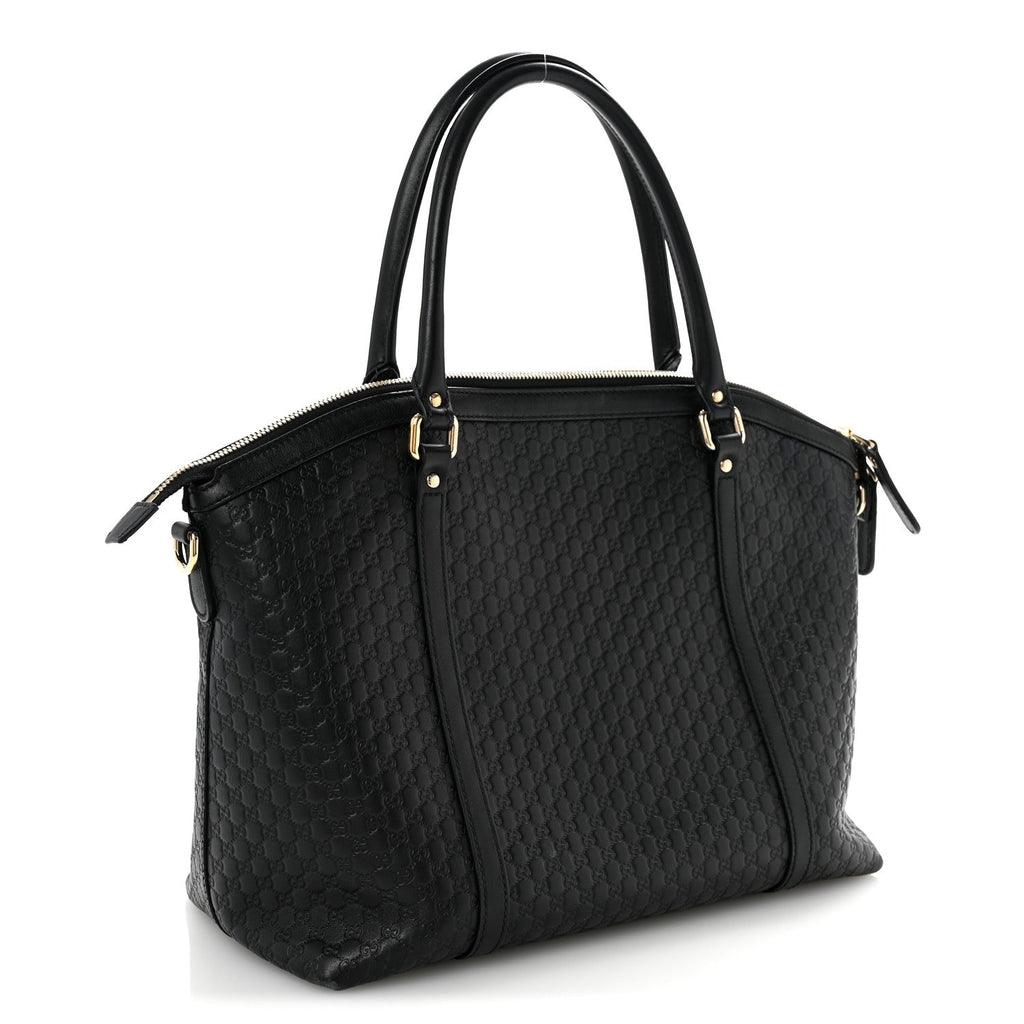 Soft Microguccissima Dome Satchel Black