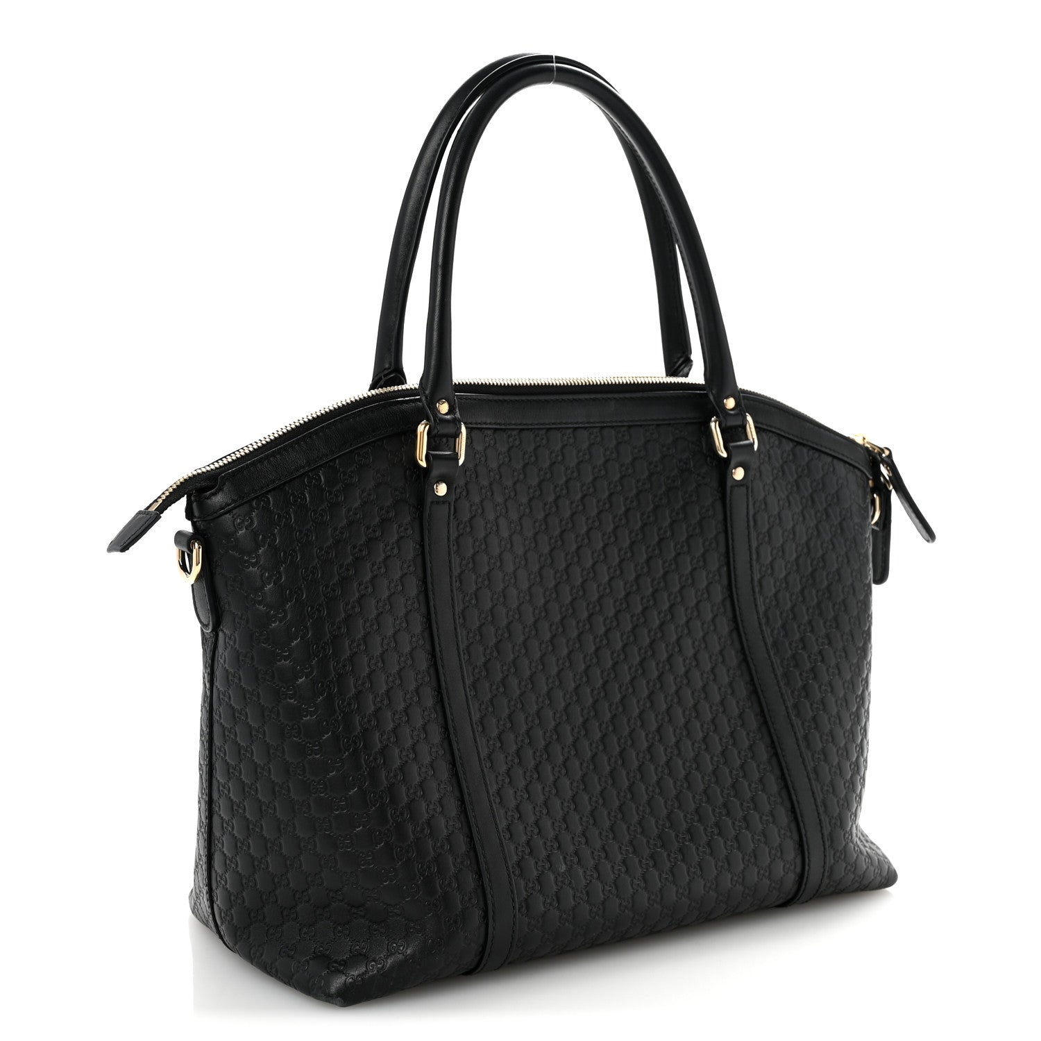 Soft Microguccissima Dome Satchel Black