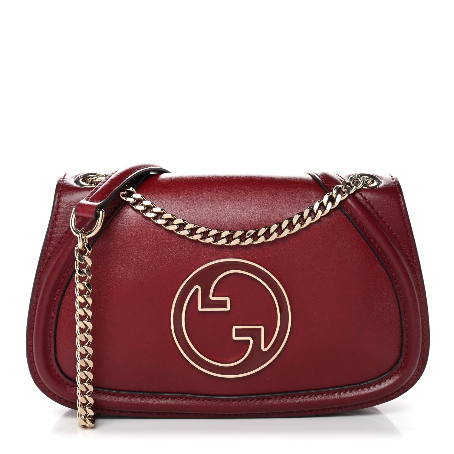 Calfskin Blondie Medium Shoulder Bag Dark Red