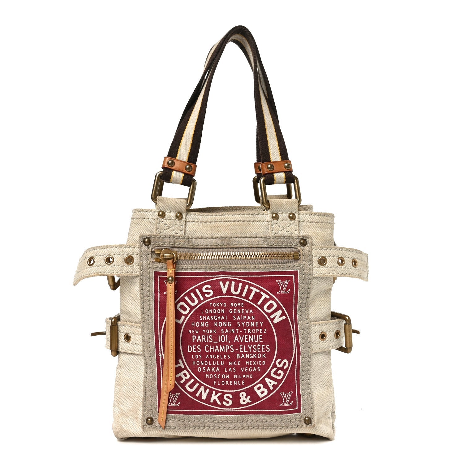 Toile Globe Shopper Cabas PM Red